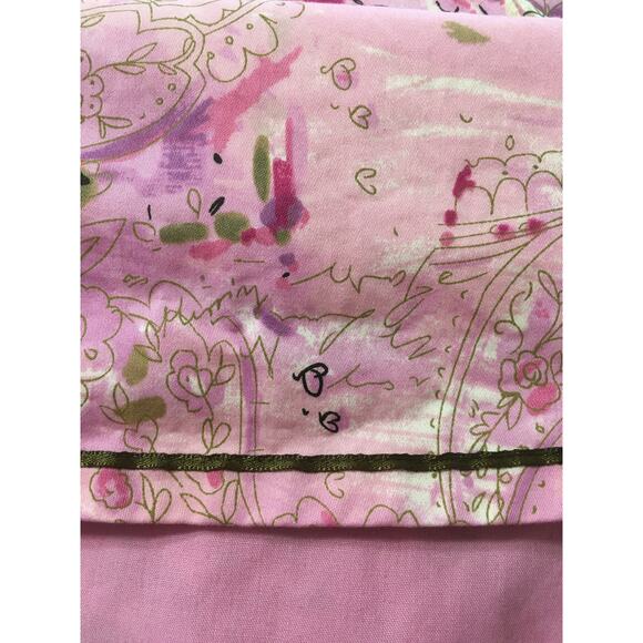 First issue A Liz Claiborne Company Size 10 100% Cotton Pink lined A-line Skirt - Picture 8 of 8